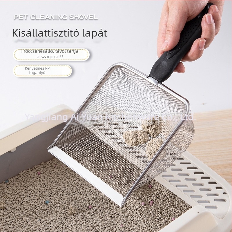 Nagy méretű macskaalmos kanál szitával egzotikus háziállatok számára