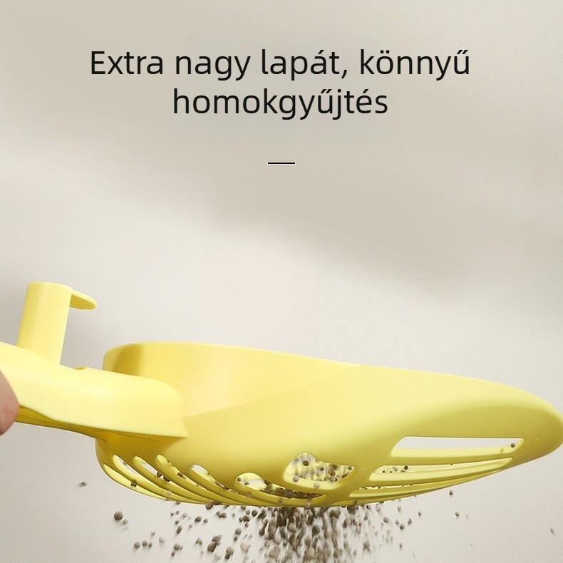 Új, extra-nagy macskaalom-lapát tofu-alomhoz, fin lyukú kialakítással