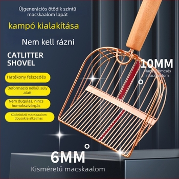 Rozsdamentes acél macskaalom lapát, otthoni használatra