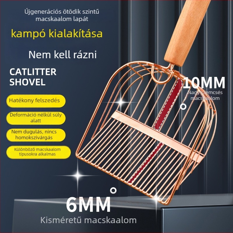 Rozsdamentes acél macskaalom lapát, otthoni használatra