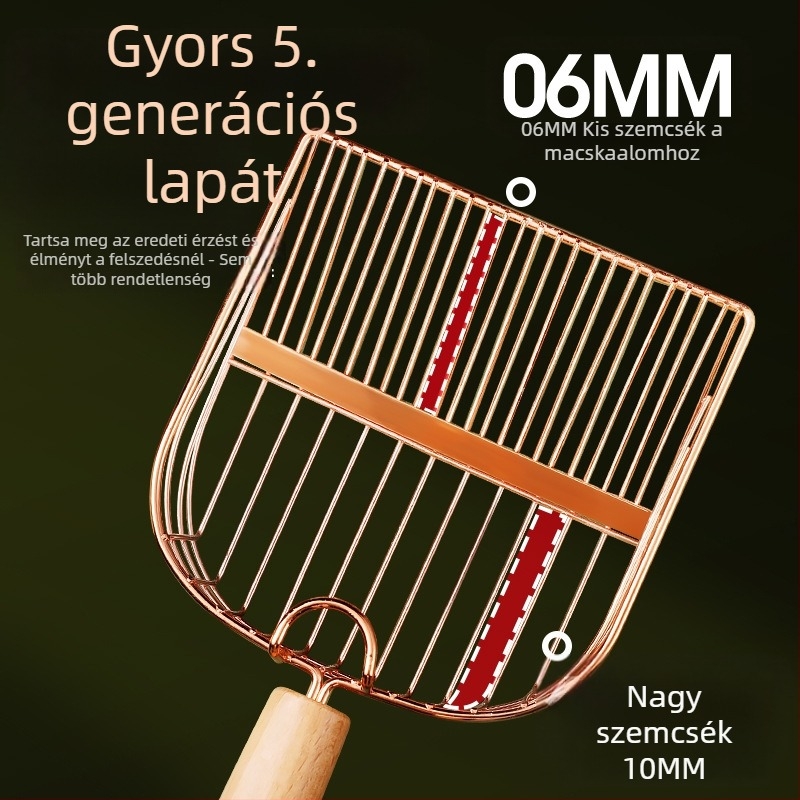 Rozsdamentes acél macskaalom lapát, otthoni használatra