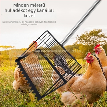 Hosszú nyeletű rozsdamentes acél macskaalom lapát, 25 cm
