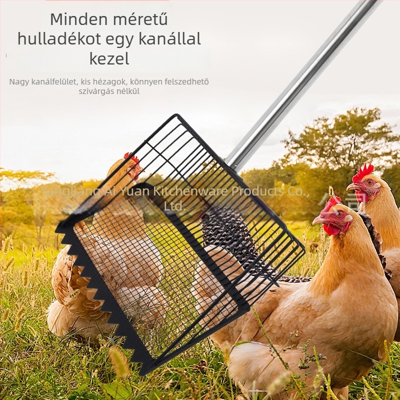 Hosszú nyeletű rozsdamentes acél macskaalom lapát, 25 cm