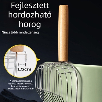 Fém macskaalomkanál, Fa nyéllel