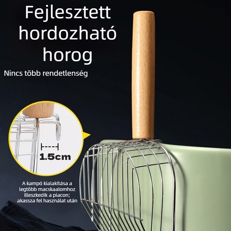 Fém macskaalomkanál, Fa nyéllel