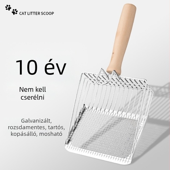 Minden egyben macskaalom lapát beépített szeparációs képernyővel, felnőtt macskáknak, hordozható