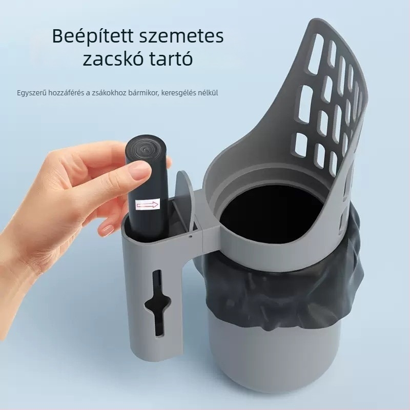 Xin chong műanyag macskaalom-lapát szűrővel és tároló dobozzal