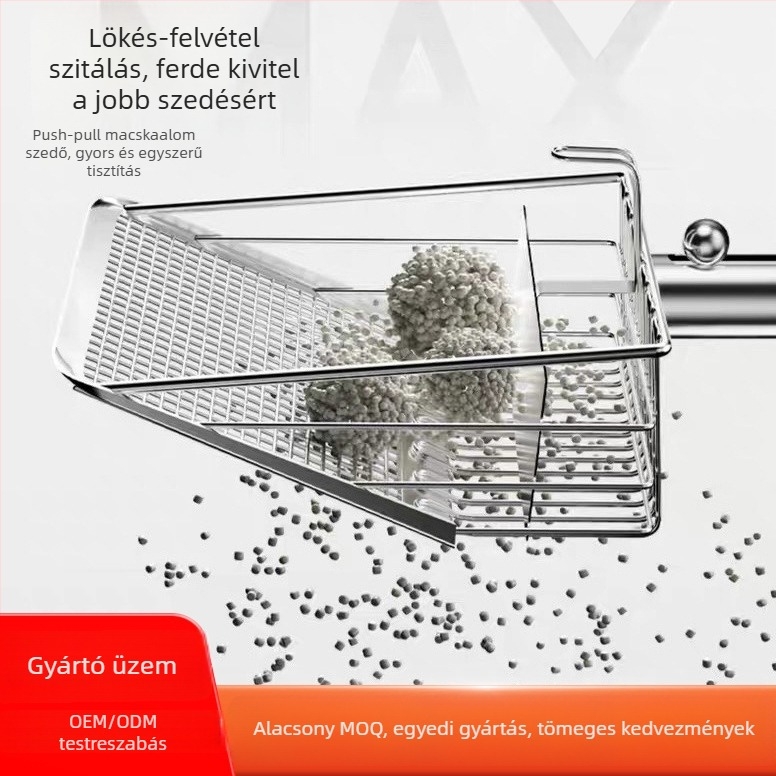 POPOCOLA fém macskaalmokhoz való lapát | Anyag: krómozott vas | Macskáknak | Nem importált