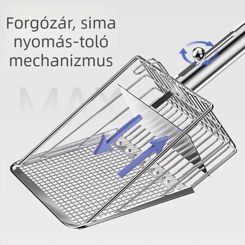POPOCOLA fém macskaalmokhoz való lapát | Anyag: krómozott vas | Macskáknak | Nem importált