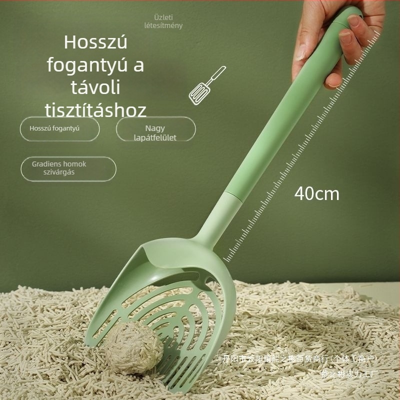 Macskaalomkanál hosszú nyéllel — műanyag, magánmárkás