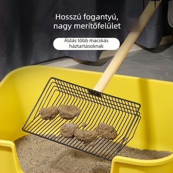 Hosszú nyeletű macskaalom-lapát finom lyukakkal — ABS műanyag, kód: 640036797964, Márka: Egyéb