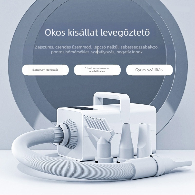 Állatbarát hajszárító, modell CL-1999, 2000W+ teljesítmény, AC motor, 220V, túlmelegedés elleni védelem