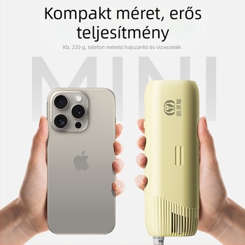 Állatgondozó hajszárító nyakba akasztható dizájnal, modell M1, 1200–1599W, 220V, túlmelegedés elleni védelem, brushless motor
