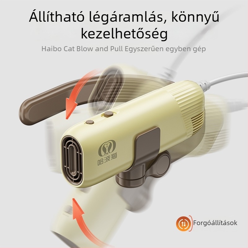 Állatgondozó hajszárító nyakba akasztható dizájnal, modell M1, 1200–1599W, 220V, túlmelegedés elleni védelem, brushless motor