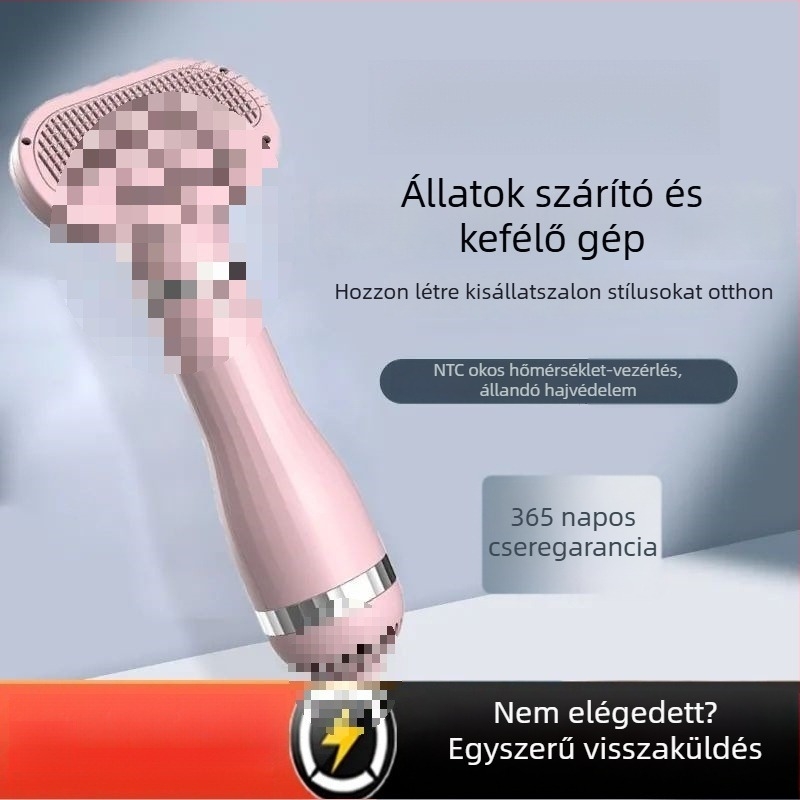 Háziállat-szőrszárító – minden egyben fürdetéshez és gyors szárításhoz, DC motor, 2000W+, spirális fűtőelem, túlmelegedés elleni védelem, feszültség ≤36V