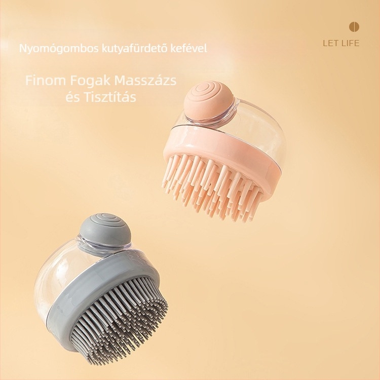 Kutyák fürdető és masszírozó keféje – Anyag: OPP/PS/TPR; Kategória: Bath/Massage Brush; Csomagolás: 100 db