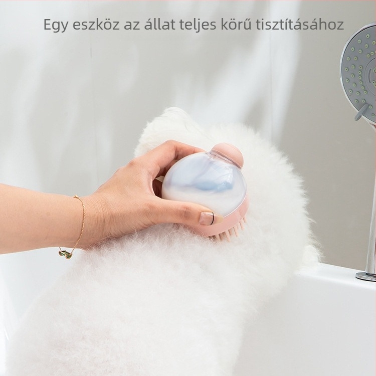 Kutyák fürdető és masszírozó keféje – Anyag: OPP/PS/TPR; Kategória: Bath/Massage Brush; Csomagolás: 100 db