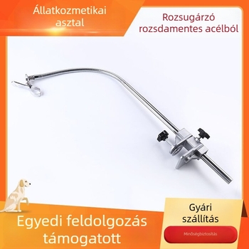 Rozsdamentes acélból készült állvány kutyák kozmetikai asztalára, vízáramhoz illeszkedő hajszárító tartó, túlmelegedés elleni védelem, teljesítmény 1000W alatt, 20 darabos csomag