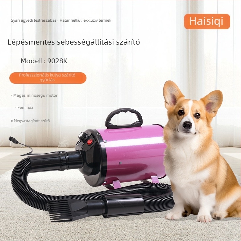 Kisállat-gondozó szárító és porszívó, kézi használatra, 2000W-os AC motor, 220V, nagy szívóerő