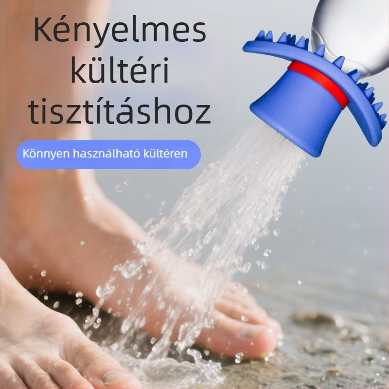 Kétfunkciós fürdő- és masszázsecset kültéri háziállat zuhanyhoz, beépített masszázs fej macskáknak és kutyáknak