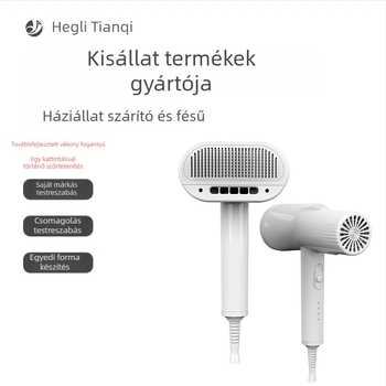 Kalapács-stílusú háziállat hajszárító kefe, 2 az 1-ben a szőrzet eltávolítására macskáknak és kutyáknak