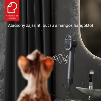 Háziállatok ápolására szolgáló hajszárító – mindent egyben macskáknak és kutyáknak, modell Ono H1, 1000W alatt, AC motor, spirál fűtőelem, 220V