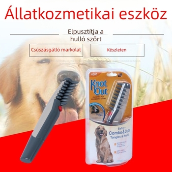 Elektronikus kisállatnyíró kutyáknak – műanyag ápolóeszköz fésűvel