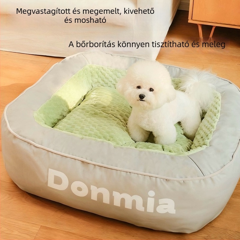 Kivehető és mosható téli meleg kisállatfészek, nagy, közepes és kicsi kutyáknak és macskáknak