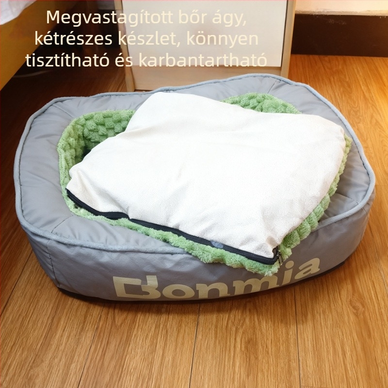 Kivehető és mosható téli meleg kisállatfészek, nagy, közepes és kicsi kutyáknak és macskáknak