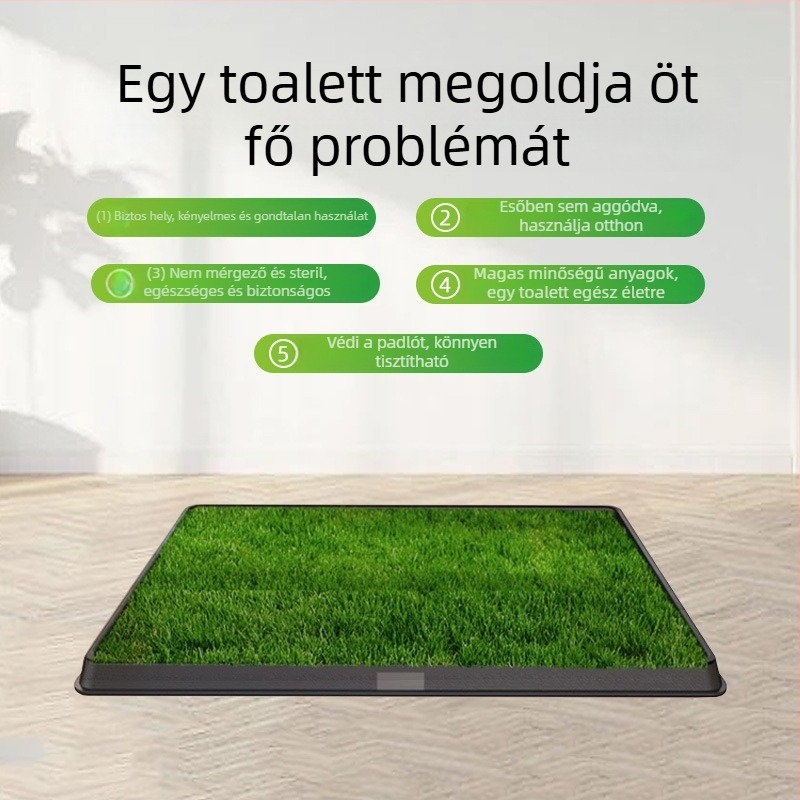 Kutyatoalettához pad – mosható, magas sűrűségű műanyag fű felület, műanyag alap