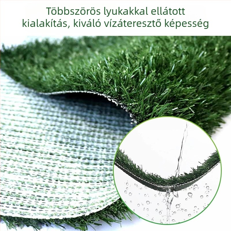 Kutyatoalettához pad – mosható, magas sűrűségű műanyag fű felület, műanyag alap
