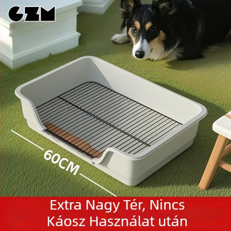 Kutyatoalett - könnyen tisztítható, műanyag, taposás elleni, vizeletfröccsenés elleni