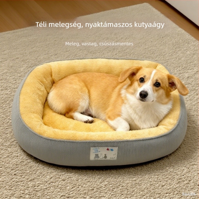 Új autóba szerelhető kutyaágy plüss fleece-ből, kényelmes alvó matrac kutyáknak minden méretben, téli melegség