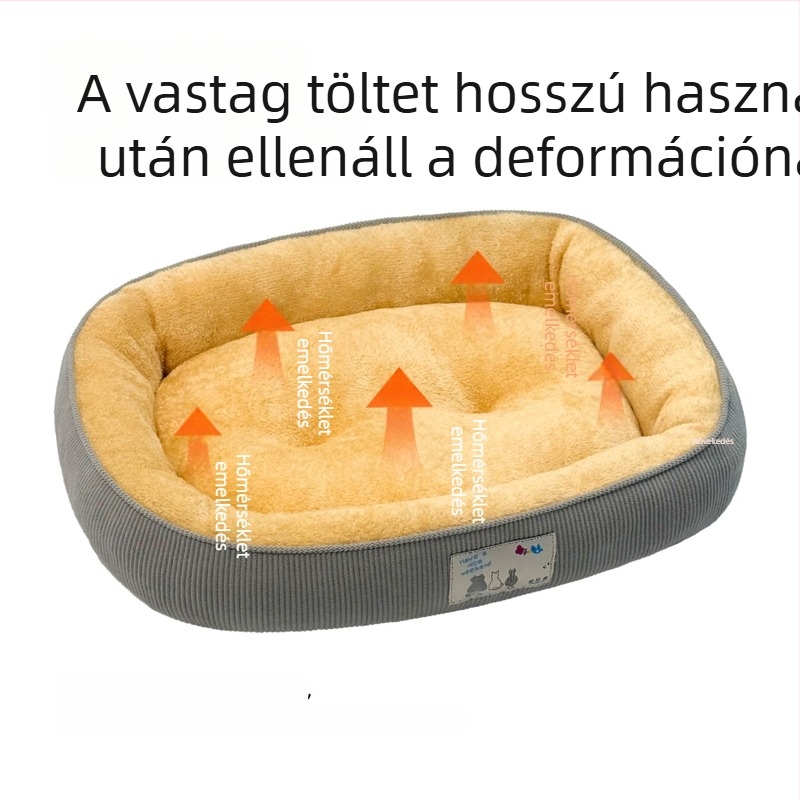 Új autóba szerelhető kutyaágy plüss fleece-ből, kényelmes alvó matrac kutyáknak minden méretben, téli melegség