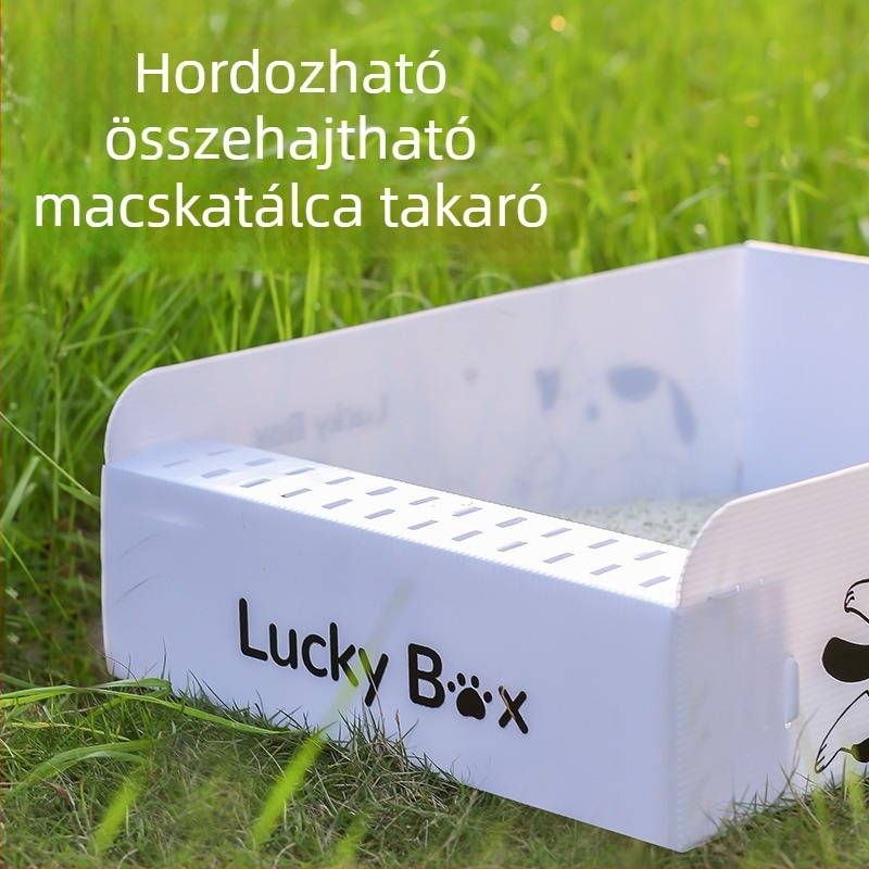 Macskaalom-doboz - egyszer használatos, nyitott, hordozható, PP polipropilén