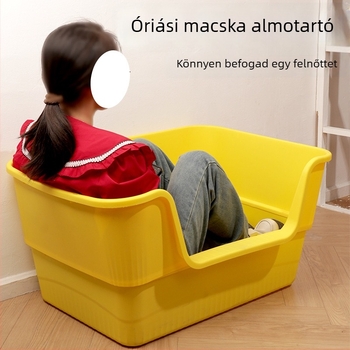 Macskaalomtálca Anti-Splash, PP anyag, háziállatok számára