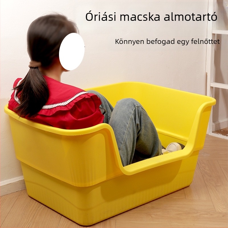 Macskaalomtálca Anti-Splash, PP anyag, háziállatok számára