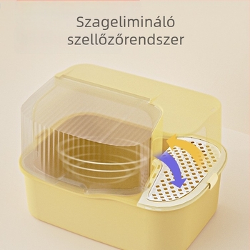 Macskaalom-tálca folyosó-stílusú, teljesen zárt, szagmentes, PP anyag, Moe Tail