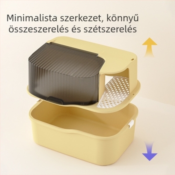 Macskaalom-tálca folyosó-stílusú, teljesen zárt, szagmentes, PP anyag, Moe Tail