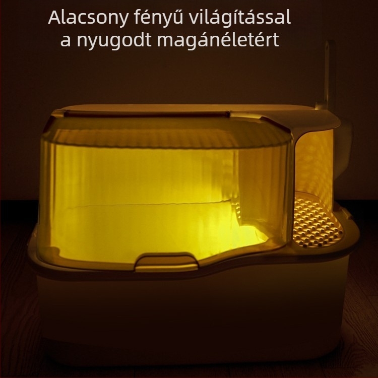 Macskaalom-tálca folyosó-stílusú, teljesen zárt, szagmentes, PP anyag, Moe Tail