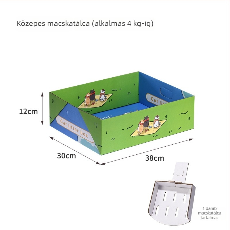 Star Cat egyszer használatos papíralom tál macskáknak, összecsukható és hordozható, kis háziállatok számára