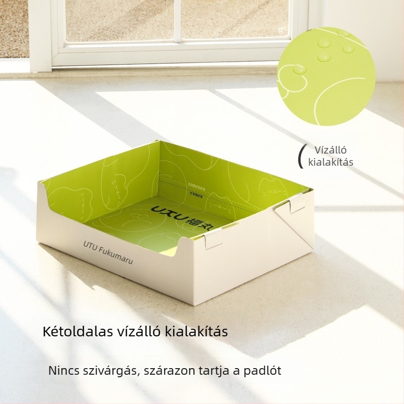 Egyszer használható macskaalomtál, ideiglenes macska toalett, nyitott, hordozható és összecsukható, nagy méret autós utazásokhoz
