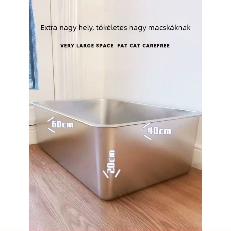 Rozsdamentes acél macskatál a Maine Coon macskáknak, alkalmas állateledel-üzleteknek