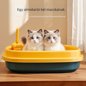 Macskaalomtálca magas oldalakkal, zárt kialakítás, PVC anyagból — Modell Msp4929, Ancient Shell márka