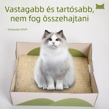 Egyszer használatos macskaalom-tál, hordozható, extra nagy méretű, kültéri használatra, összecsukható ideiglenes macska toalett
