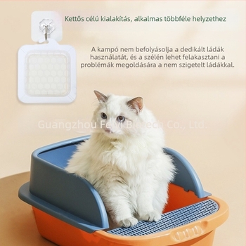 Automatikus macska WC dezodoráló kockával N50, 2. generáció, PP anyag, univerzális kompatibilitás