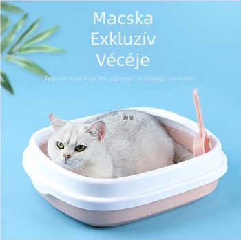 Kis méretű macskaalomtál otthoni használatra – félig zárt kivitel, illatmentes, fröccsenés elleni