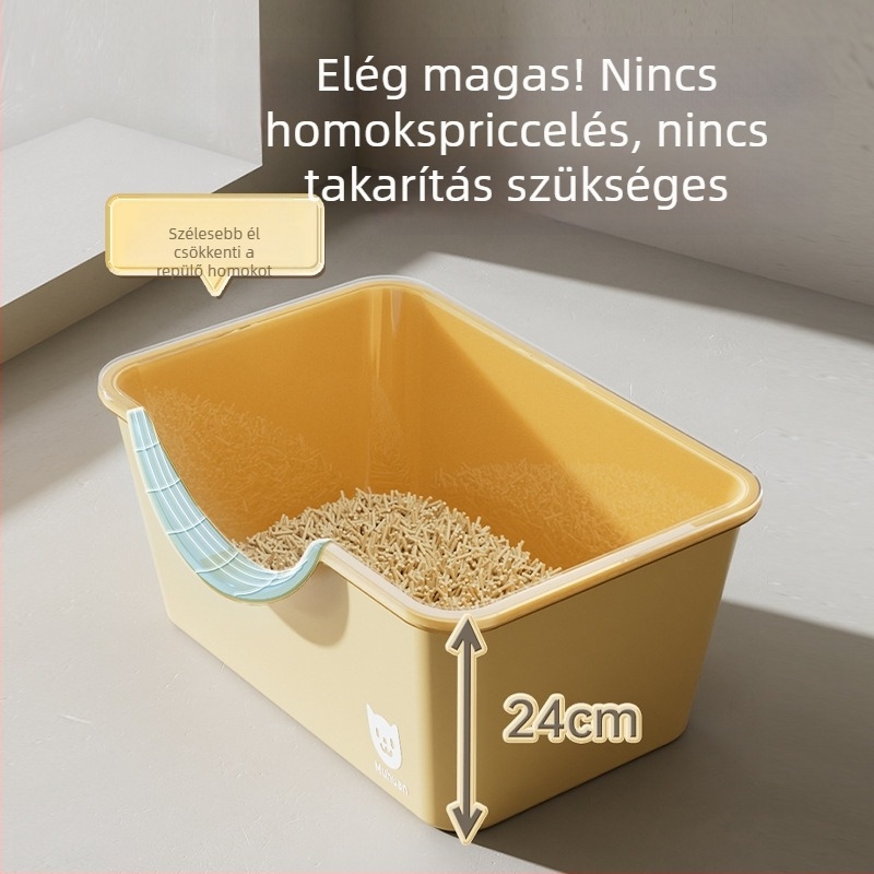 Mu huan dezodoráló macskaalom-kazetta csere mag — PVC anyag, nem kell mosni, nem kell homokot, fröccsenés elleni, félig zárt