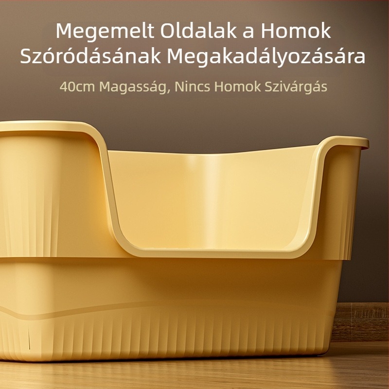 Macskaalmotálca félig zárt kivitelben, fröccsenés elleni, levehető, nyitott kialakítású, PP anyag, márka Peyton/PEID