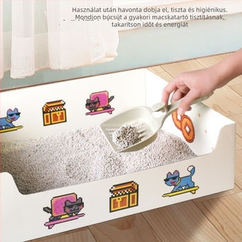 Egyszer használható, vízálló, összecsukható macskaalom-tál kültéri utazásokhoz
